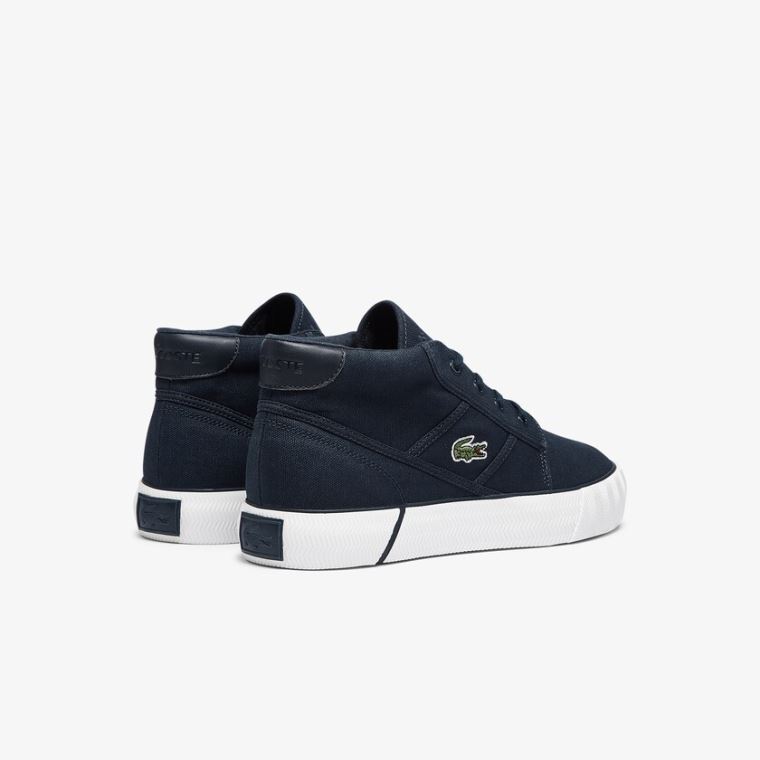 Lacoste Gripshot Canvas and Læder Chukkas Mørkeblå Hvide | HOiG08f8