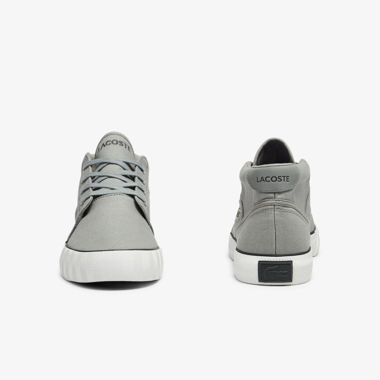 Lacoste Gripshot Canvas and Læder Chukkas Grå Mørkegrå | IuPko4iT