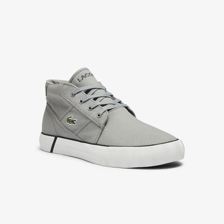 Lacoste Gripshot Canvas and Læder Chukkas Grå Mørkegrå | IuPko4iT