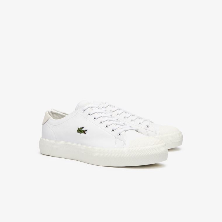 Lacoste Gripshot Læder Sneakers Hvide Grå | nyhEiHfc