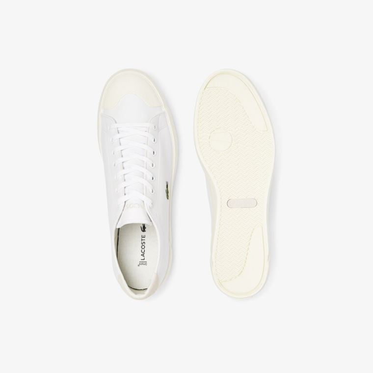 Lacoste Gripshot Læder Sneakers Hvide Grå | nyhEiHfc