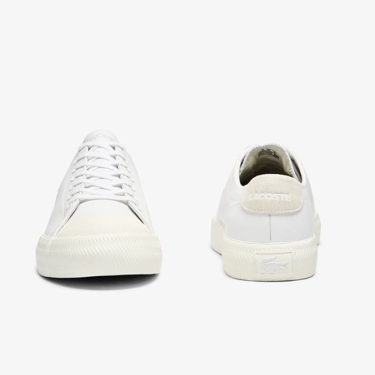 Lacoste Gripshot Læder Sneakers Hvide Grå | nyhEiHfc