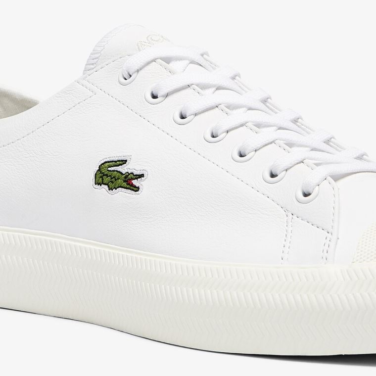 Lacoste Gripshot Læder Sneakers Hvide Grå | nyhEiHfc