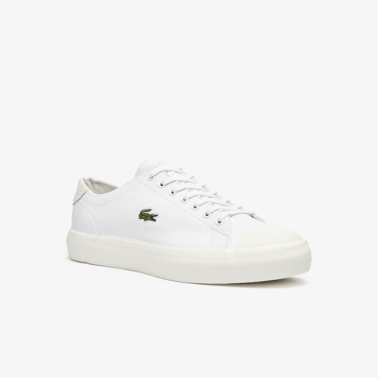 Lacoste Gripshot Læder Sneakers Hvide Grå | nyhEiHfc