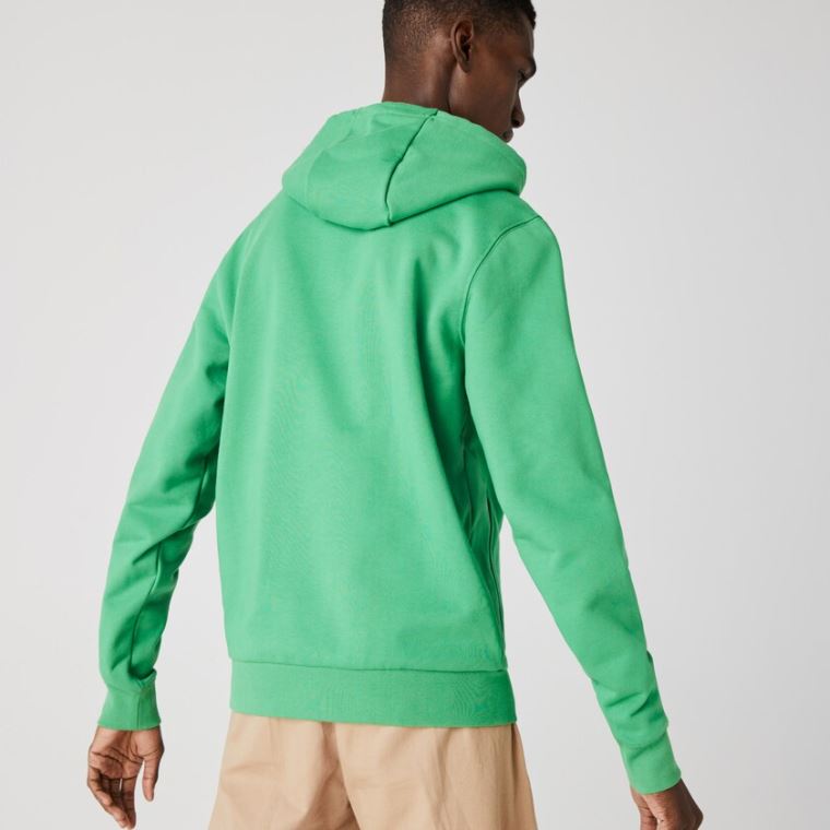 Lacoste Hætte Badge Sweatshirt Grøn | LFZ5k7gx