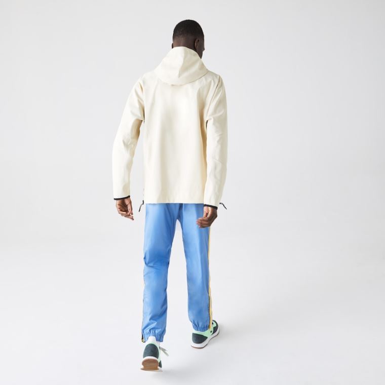 Lacoste Hætte Lette Hybrid Pullover Jacket Beige | EgePjKdN