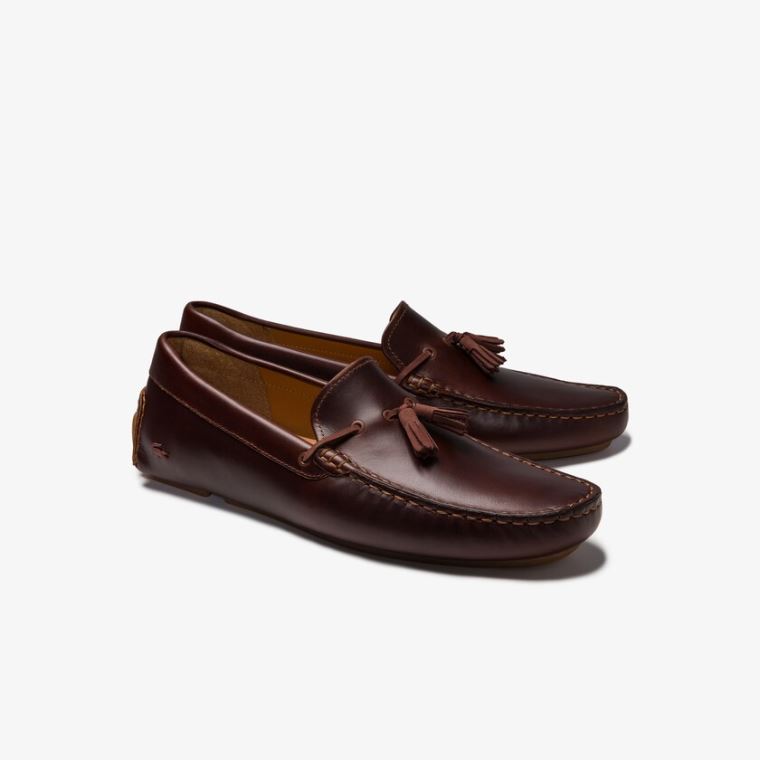 Lacoste Kjole Piloter Tassel Loafer Brune Brune | c5zwL9xP