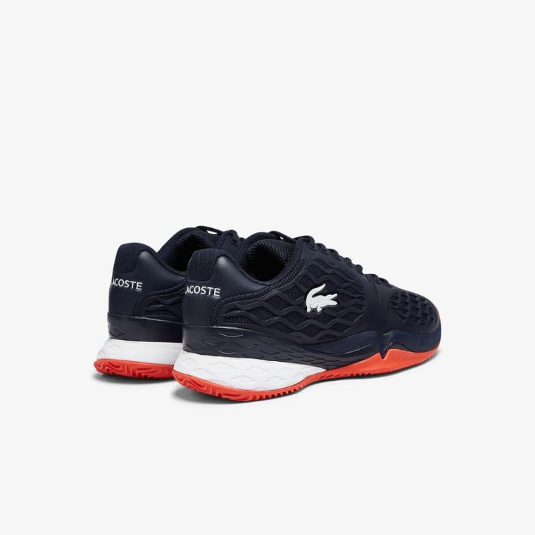 Lacoste LC Scale Roland Garros Tekstil Sneakers Mørkeblå Rød | xMQVTqVI