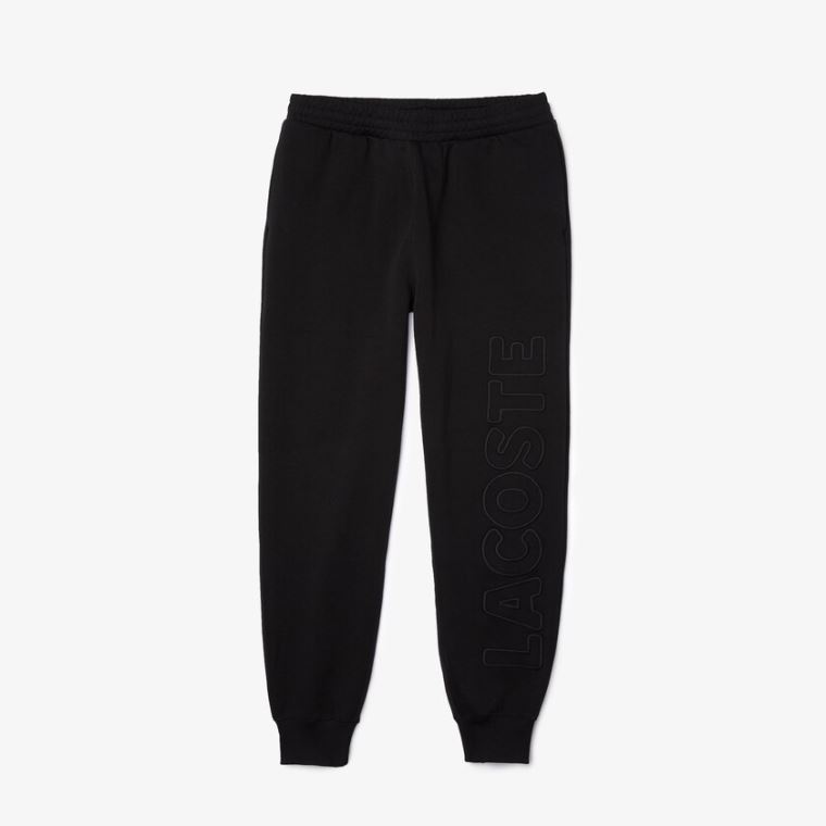 Lacoste LIVE Embroidered Bomulds Blend Tracksuit Pants Sort | 2lsFS0jm