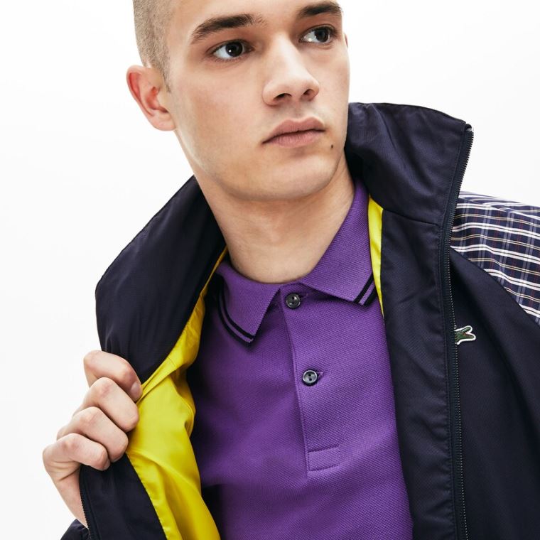 Lacoste LIVE Patchwork Track Jacket Blå Gul Hvide | B4UtbEpj