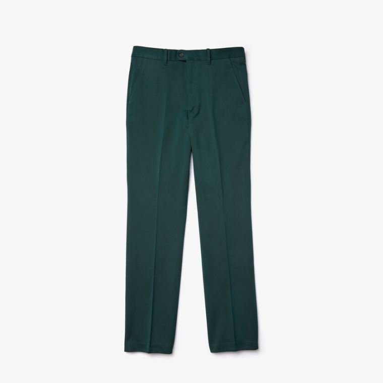 Lacoste LIVE Standard Fit Bomulds Canvas Suit Pants Grøn | yag1Btse