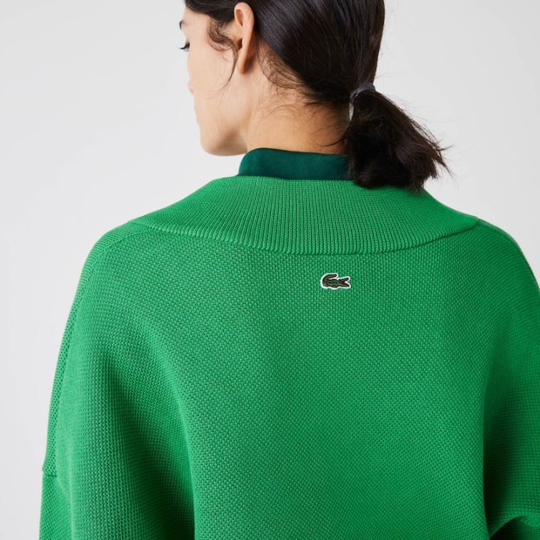 Lacoste LIVE V-Neck Emblem Sweater Grøn | 5NLEMnFi