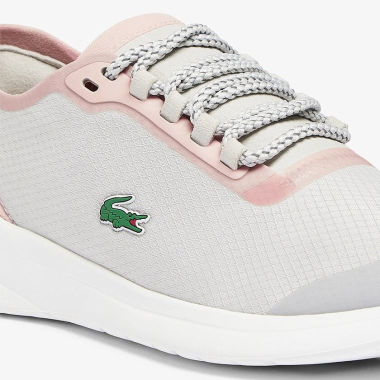 Lacoste LT Fit Syntetisk and Tekstil Sneakers Lysegrå Lyselyserød | AFPfCFtY