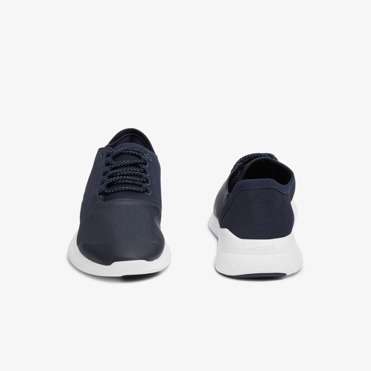 Lacoste LT Fit Tekstil Sneakers Mørkeblå Hvide | XQz7i0F0