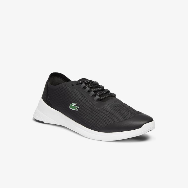 Lacoste LT Fit Tekstil Sneakers Sort Hvide | x7ZEaAyB