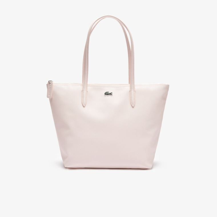 Lacoste L.12.12 Concept Small Zip Tote Bag Lyserød | 0IGhliOS