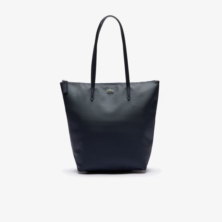 Lacoste L.12.12 Concept Vertical Zip Tote Bag Mørkeblå Blå | tuhszs3s