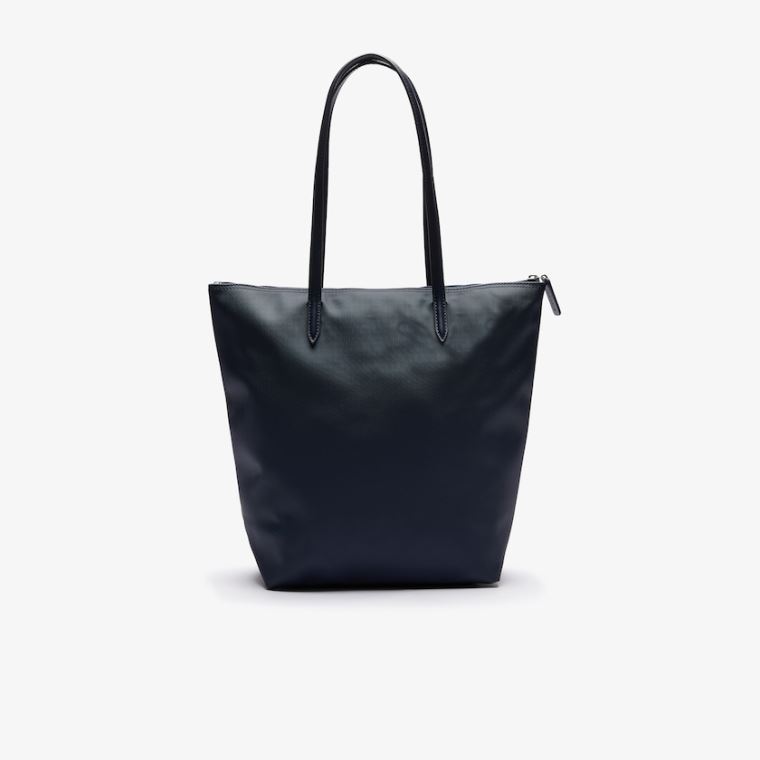 Lacoste L.12.12 Concept Vertical Zip Tote Bag Mørkeblå Blå | tuhszs3s