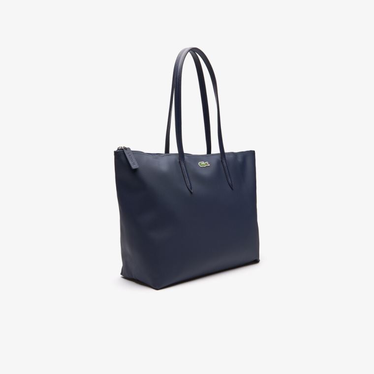 Lacoste L.12.12 Concept Zip Tote Bag Mørkeblå Blå | oLGvr5Ng