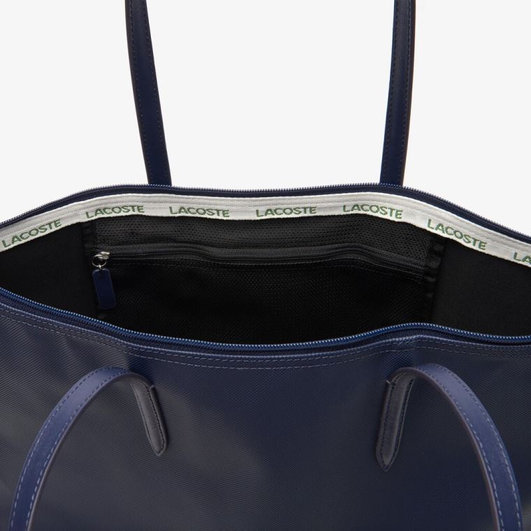 Lacoste L.12.12 Concept Zip Tote Bag Mørkeblå Blå | oLGvr5Ng