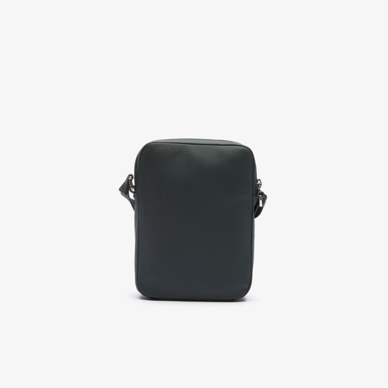 Lacoste L.12.12 Signature Læder Cross Body Bag Mørkegrøn | koWS5uoz