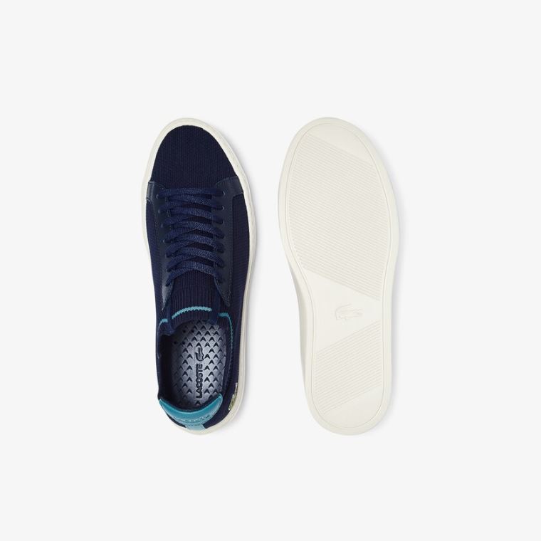 Lacoste La Piquée Tekstil Knit Sneakers Mørkeblå | r74IJKXr