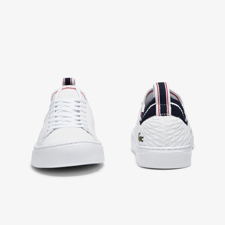 Lacoste La Piquée Tekstil Sneakers Hvide Beige | RC3ZAySG