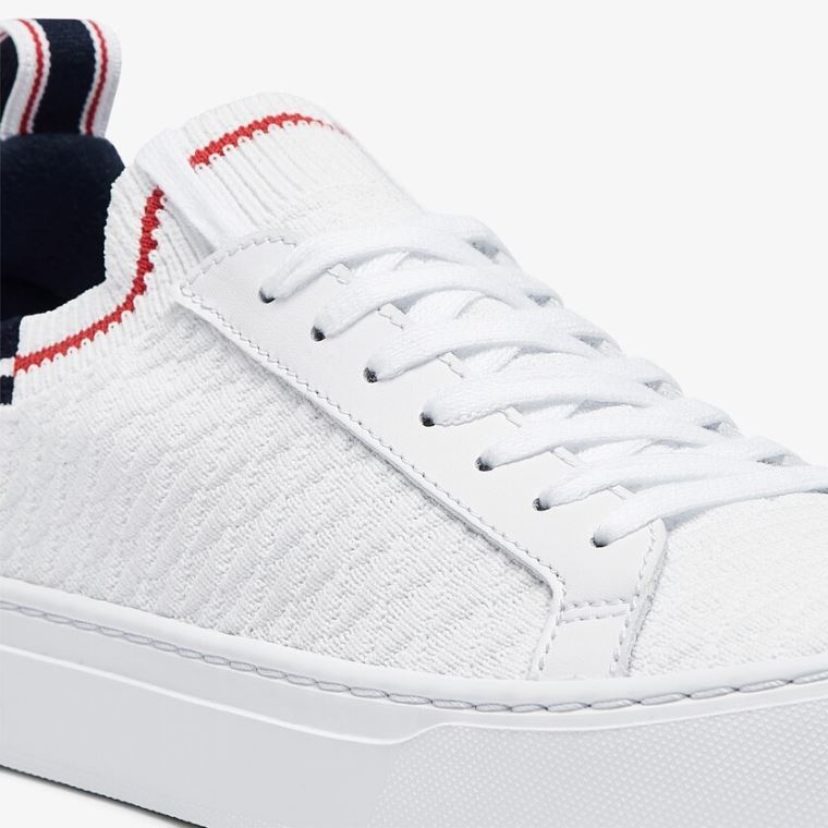 Lacoste La Piquée Tekstil Sneakers Hvide Beige | RC3ZAySG