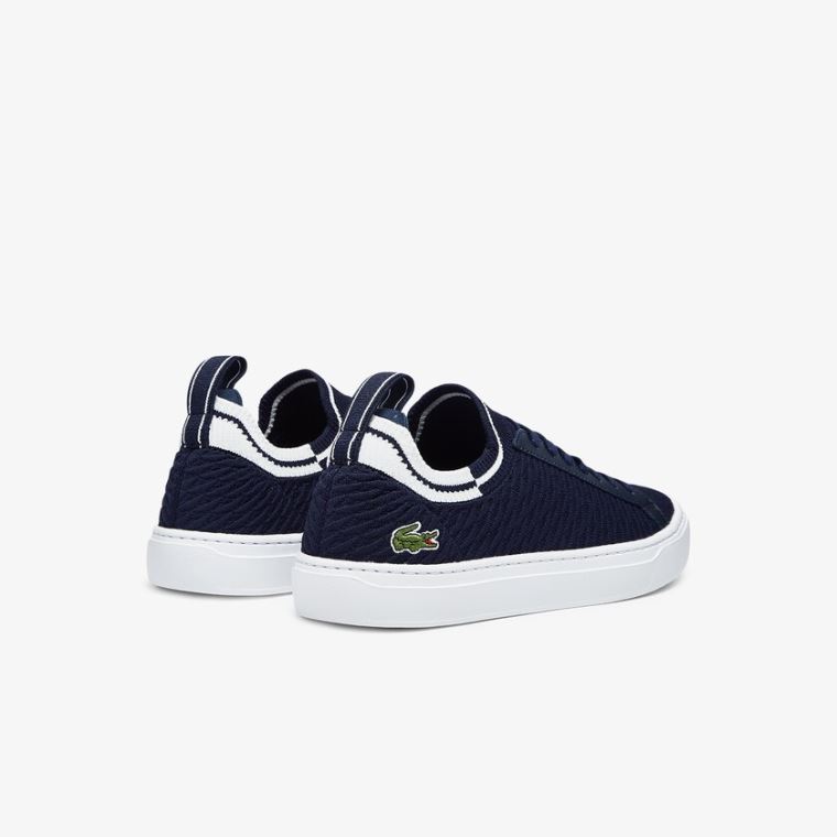 Lacoste La Piquée Tekstil Sneakers Mørkeblå Hvide | eeoLq2Cz