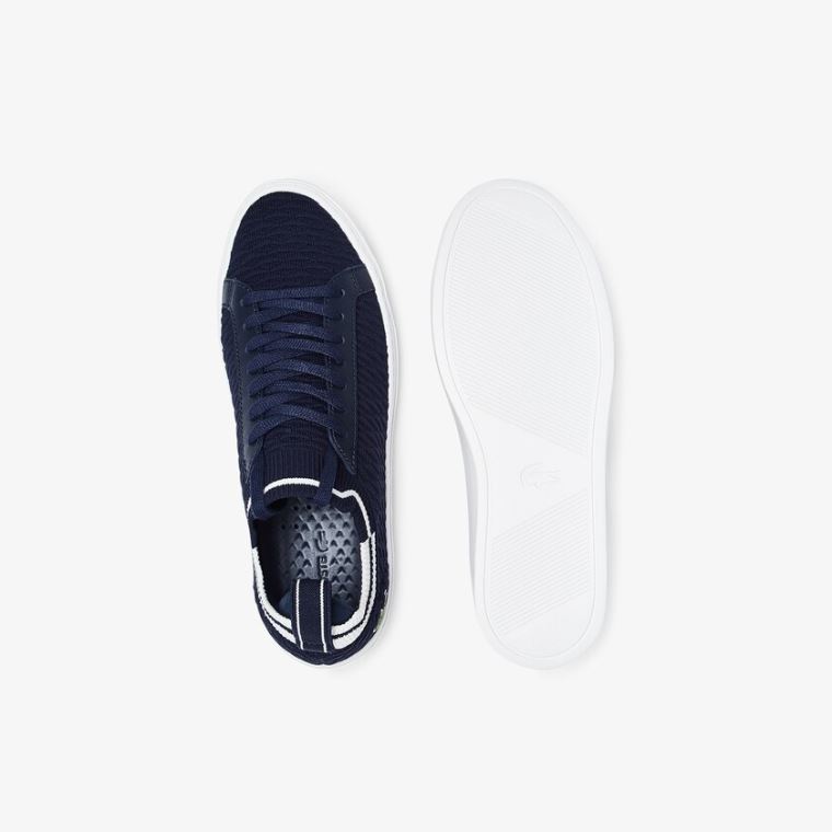 Lacoste La Piquée Tekstil Sneakers Mørkeblå Hvide | eeoLq2Cz