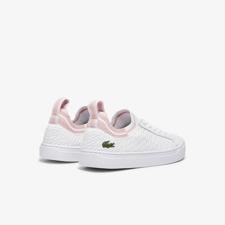 Lacoste La Piquée Tekstil Sneakers Hvide Lyserød | hd1Augy9