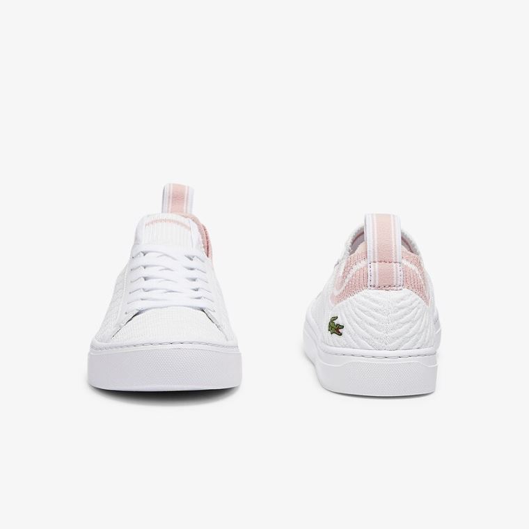 Lacoste La Piquée Tekstil Sneakers Hvide Lyserød | hd1Augy9