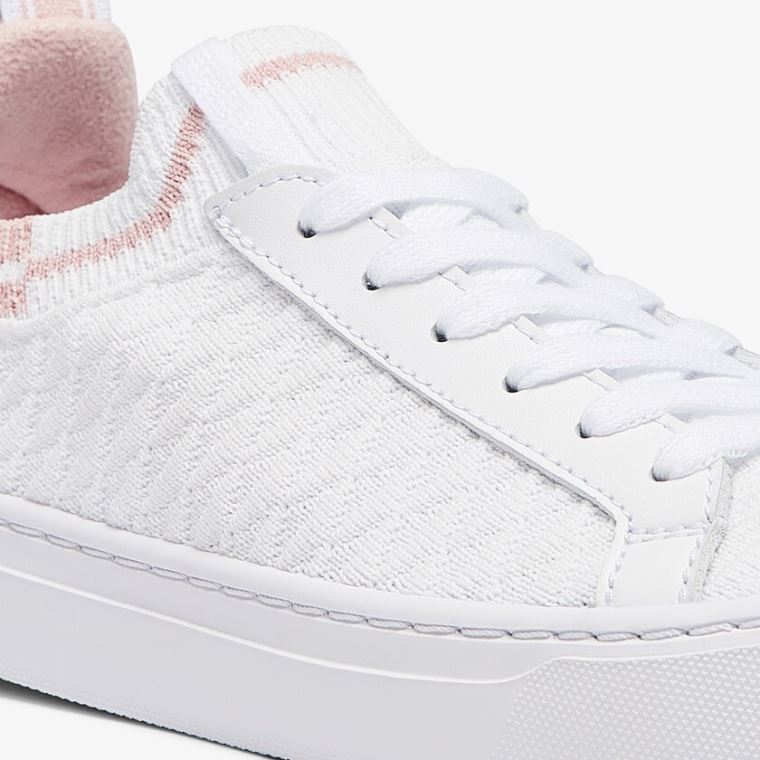 Lacoste La Piquée Tekstil Sneakers Hvide Lyserød | hd1Augy9