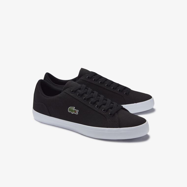 Lacoste Lerond Canvas Sneakers Sort | 6CER45UA