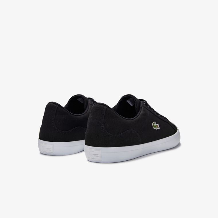 Lacoste Lerond Canvas Sneakers Sort | 6CER45UA