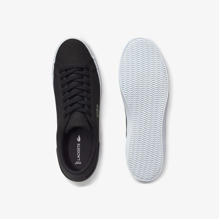 Lacoste Lerond Canvas Sneakers Sort | 6CER45UA