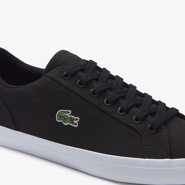 Lacoste Lerond Canvas Sneakers Sort | 6CER45UA