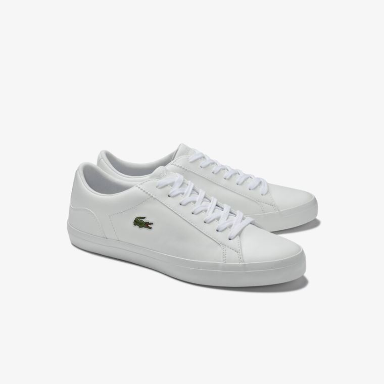 Lacoste Lerond Læder Sneakers Hvide | CmSVejFw