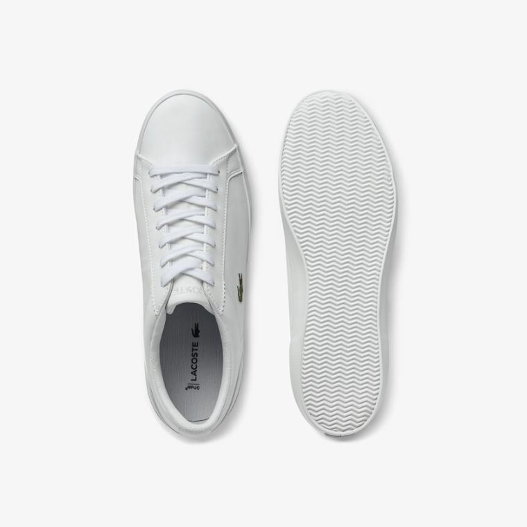 Lacoste Lerond Læder Sneakers Hvide | CmSVejFw