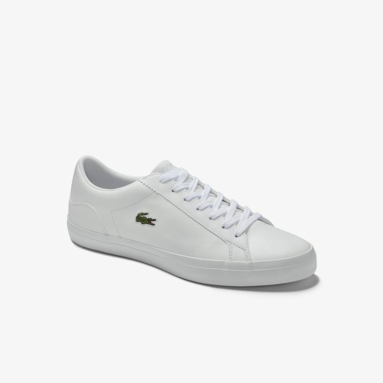 Lacoste Lerond Læder Sneakers Hvide | CmSVejFw