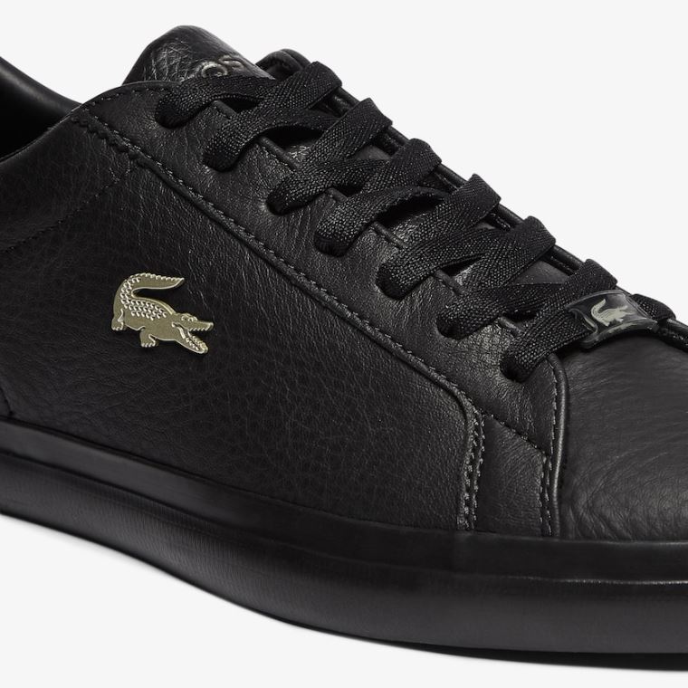 Lacoste Lerond Læder and Syntetisk Sneakers Sort | 7k93UDEQ