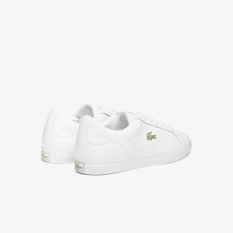 Lacoste Lerond Læder and Syntetisk Sneakers Hvide | eRwq19P3