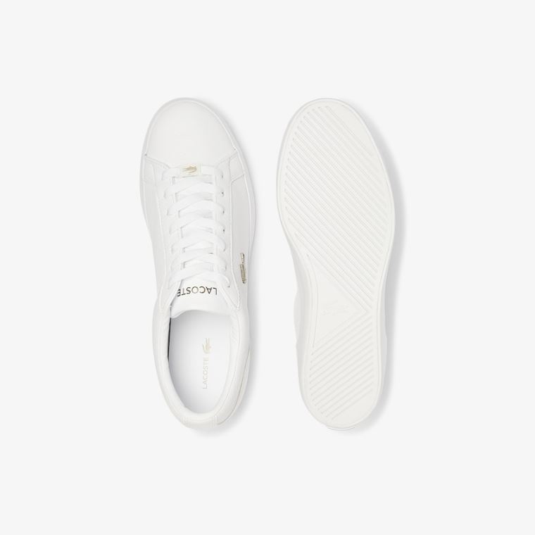 Lacoste Lerond Læder and Syntetisk Sneakers Hvide | eRwq19P3