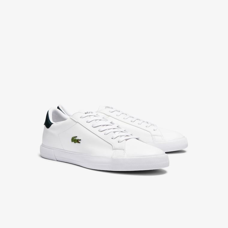 Lacoste Lerond Plus Læder Sneakers Hvide | XsvoxJBF