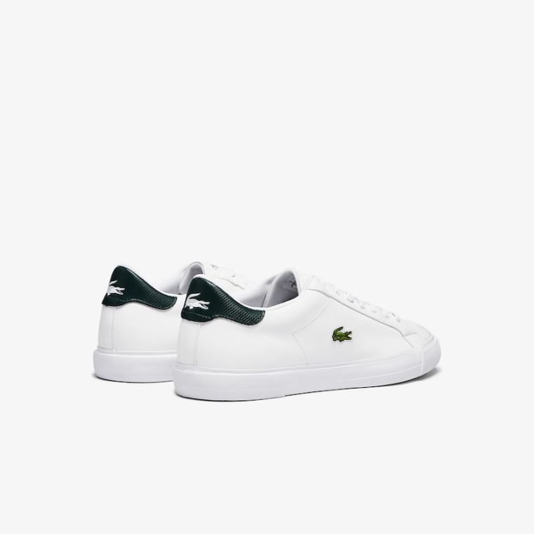 Lacoste Lerond Plus Læder Sneakers Hvide | XsvoxJBF