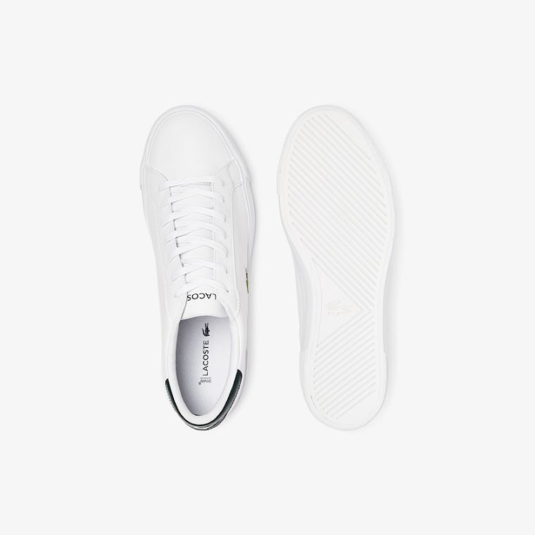 Lacoste Lerond Plus Læder Sneakers Hvide | XsvoxJBF