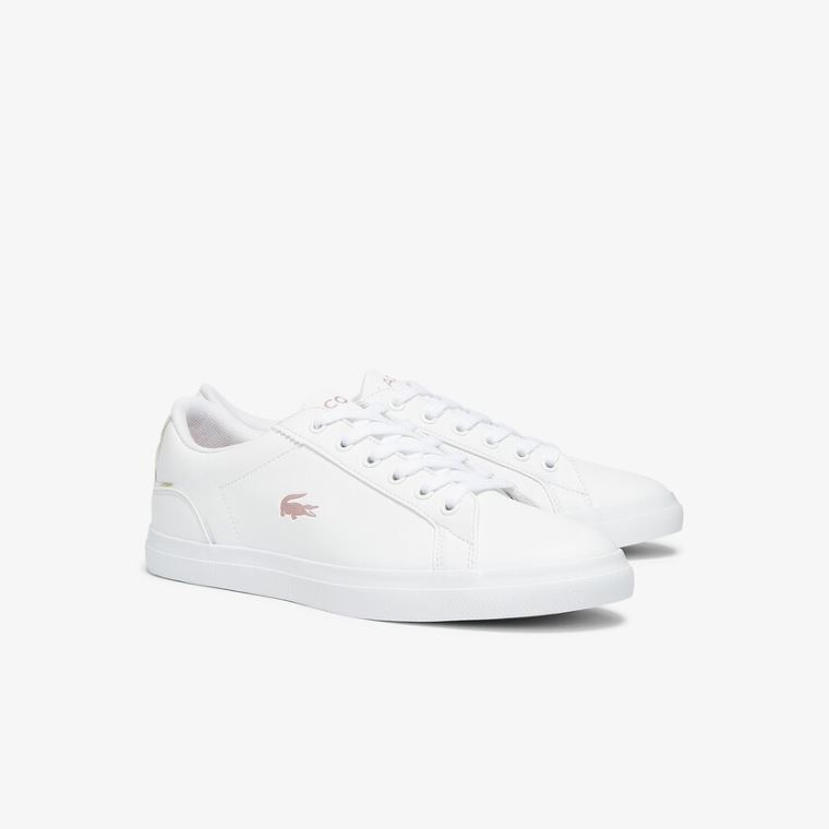 Lacoste Lerond Syntetisk Iridescent Sneakers Hvide Lyserød | DAX5Dvvm