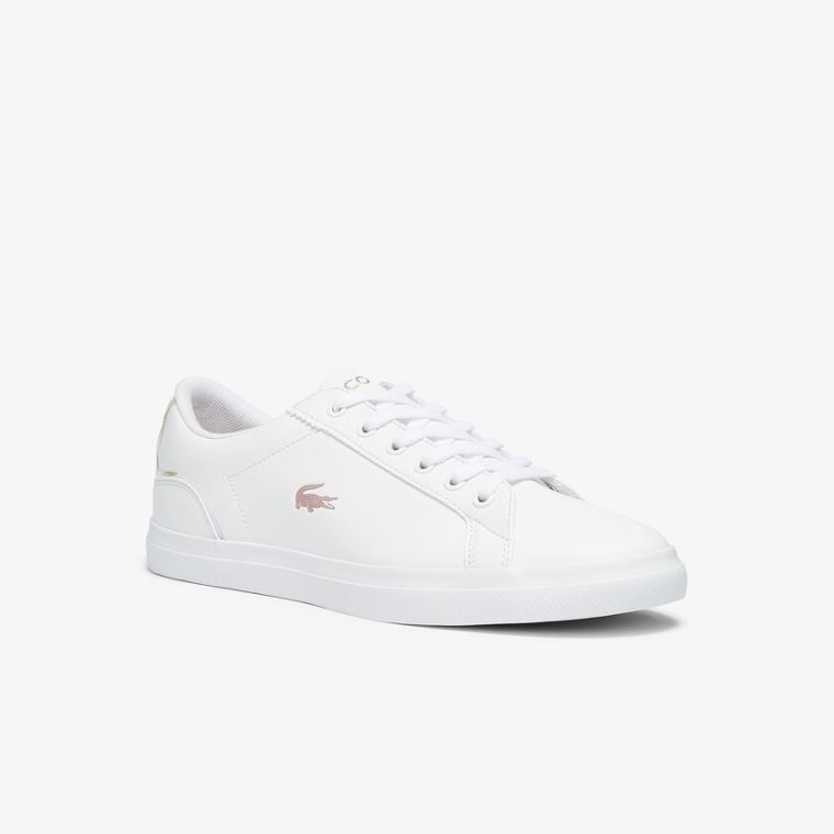 Lacoste Lerond Syntetisk Iridescent Sneakers Hvide Lyserød | DAX5Dvvm