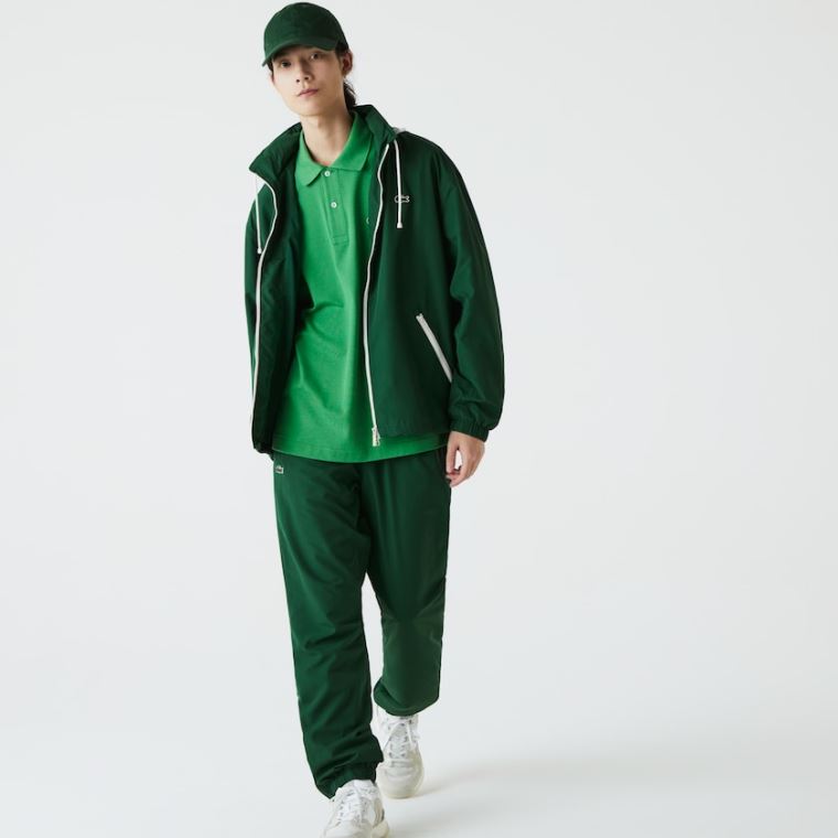 Lacoste Lette Strand-Resistant Zip Windbreaker Grøn | 0CvzPAWk