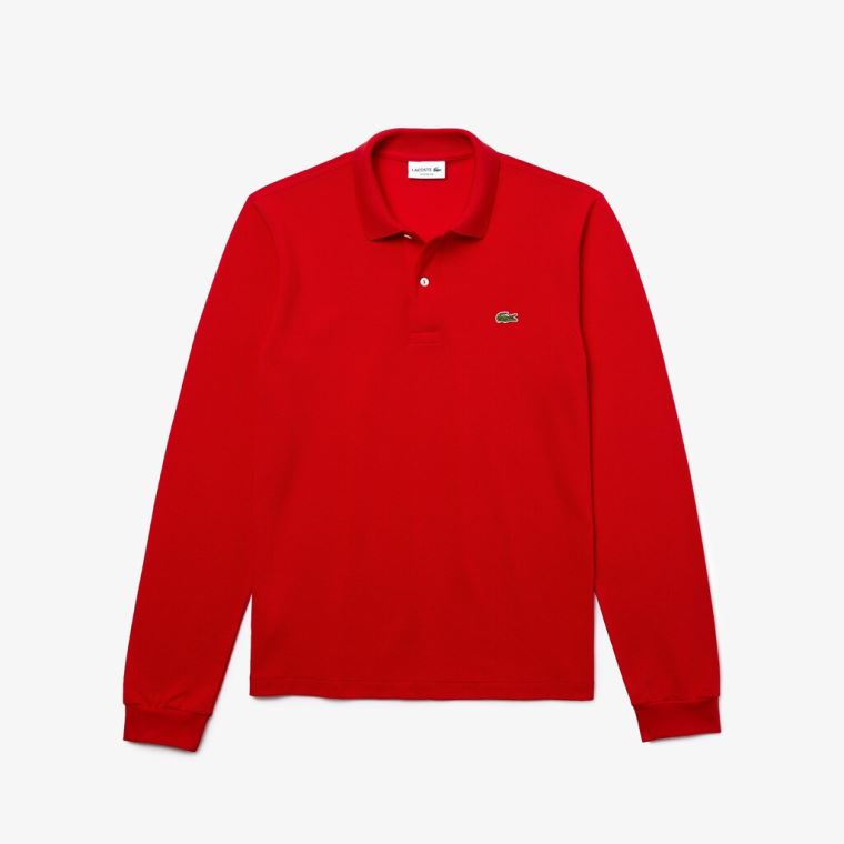 Lacoste Long-Sleeve Classic Fit L.12.12 Polo Rød | NVrYYl9q